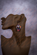 Fiesta de los Muertos Sugar Skull Acrylic Earrings
