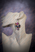 Fiesta Sugar Skull Cactus Acrylic Earrings